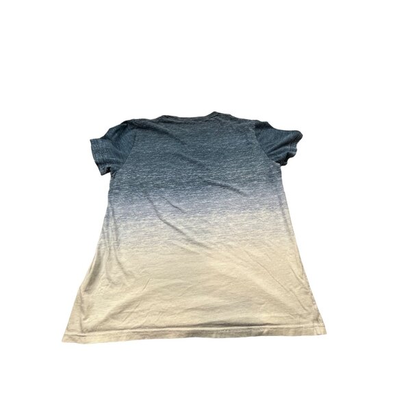 Hollister Mens Medium Colorblock Gradient Blue & White Crew Neck Tee - Picture 2 of 7